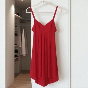 Amanda Uprichard Red Open Tie Back Mini Dress Size S Y2K